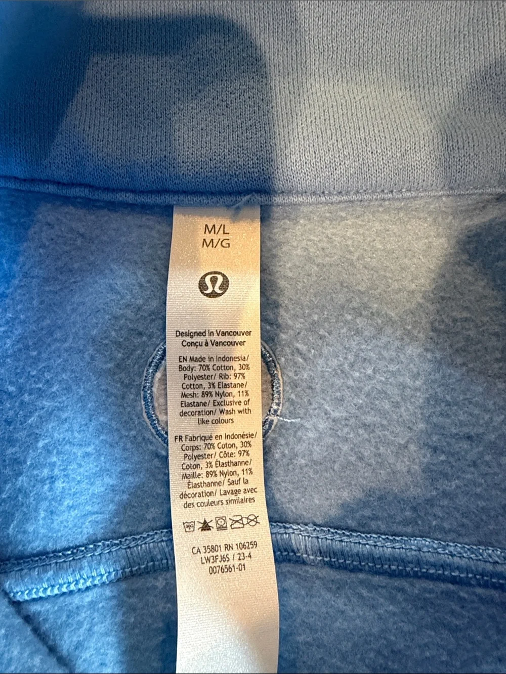 Lululemon Athletica oversized Scuba Cropped Half-Zip Pullover